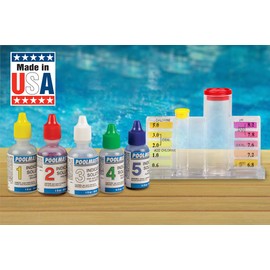 Poolmaster Water Chemistry Set, 5-Way Swimming Pool and Spa Water Test Kit for Chlorine, Bromine, pH, Acid Demand, and Total Alkalinity