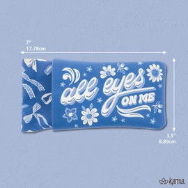 Karma, Double Eyeglass Case, Glasses Case Soft with Sewn Cleaning Cloth, Leather Eyeglasses Pouch Sunglasses Case For Women Men, Looking Good