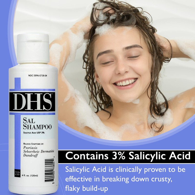 DHS SAL Shampoo - Maximum Strength for Psoriasis, Eczema, and