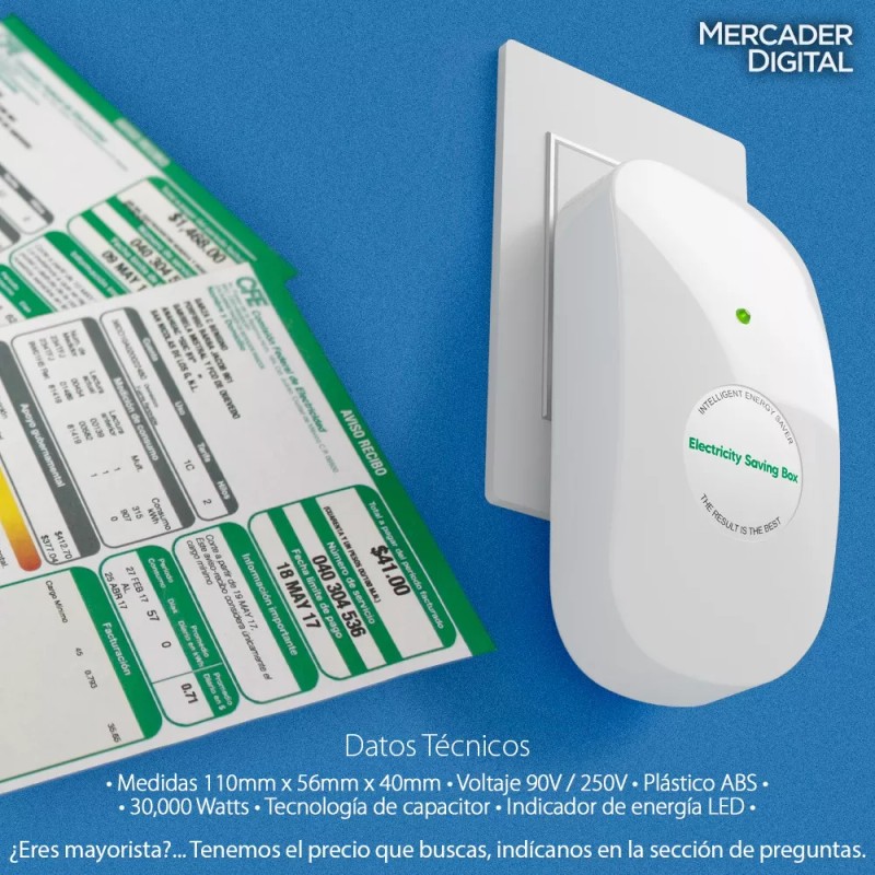 Mercader Digital 10 Pzs Ahorrador Energía Electricidad Capacitor Ahorra Luz