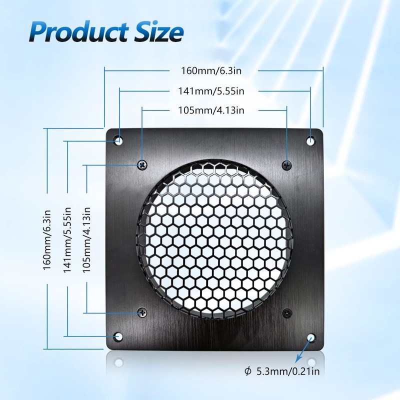 SCCCF 120MM ventilation mesh for cabinet AV electronic cabinet PC