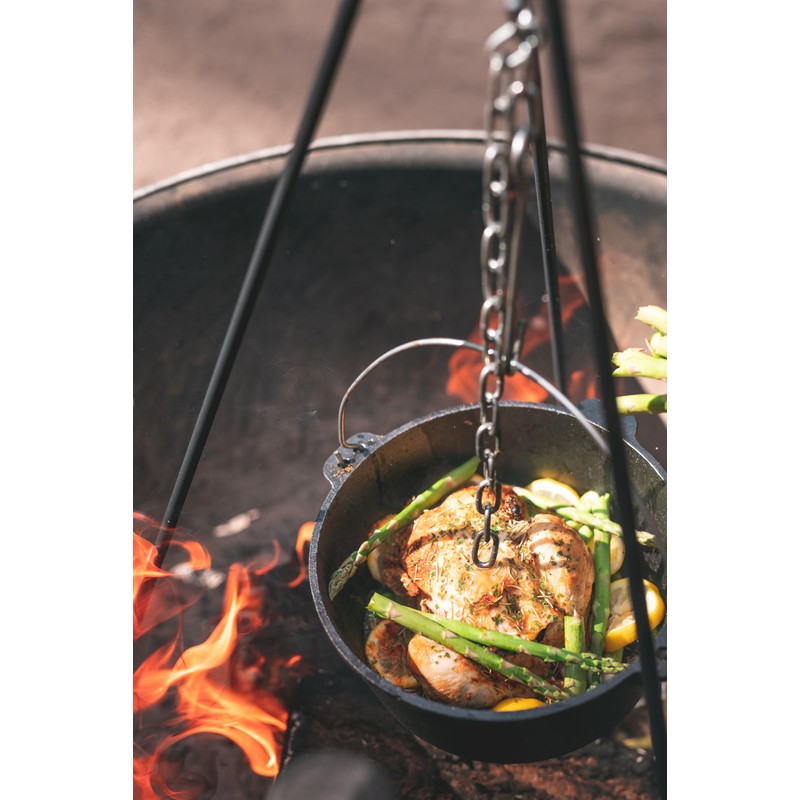 Stansport 2 QT Pre-Seasoned Cast Iron Dutch Oven Flat Bottom