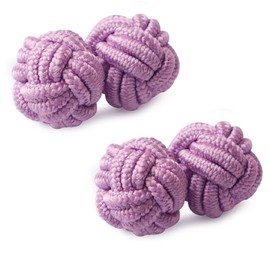 HONEY BEAR 5 Pairs Mens/Women Silk Fabric Knot Twisted Cufflinks Set, For Shirt/Dress Business Wedding Gift,Round Shape (Round 5 without box)