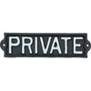 AB Tools Private Black Sign Cast Iron Sign Plaque Door