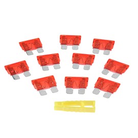 40Amp Car Fuses Assortment Kit, Professional Breaker Fuses Kit, 10 Pcs Assorted Blade Type Fuse Set, Medium Equipped with Fuse Puller, Circuit Breaker Resettable Fuse for Rv, Truck, Moto, Boat