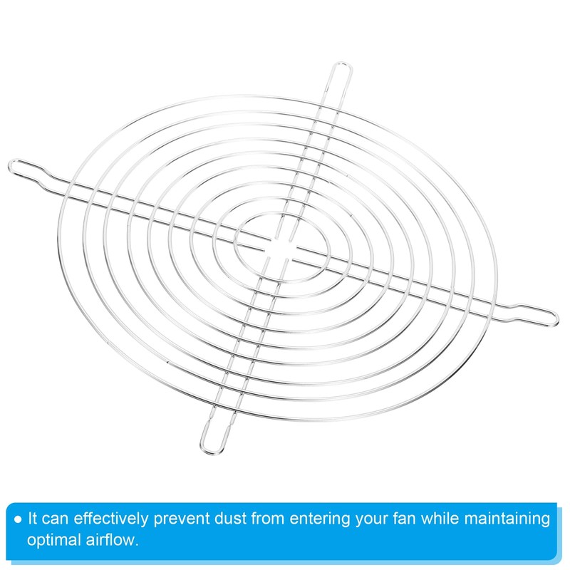PATIKIL 200mm Fan Grill with Screws, 3 Pack Chrome Plated