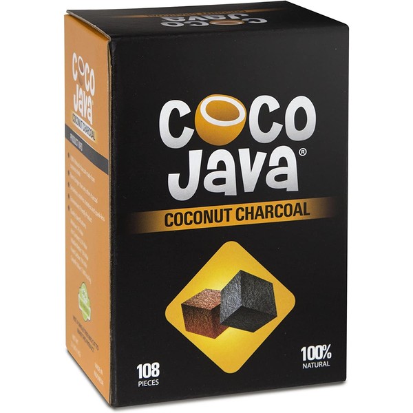 Coco Java Natural Coconut Charcoal Hookah Coal 108 Pieces / 1 KG Flats