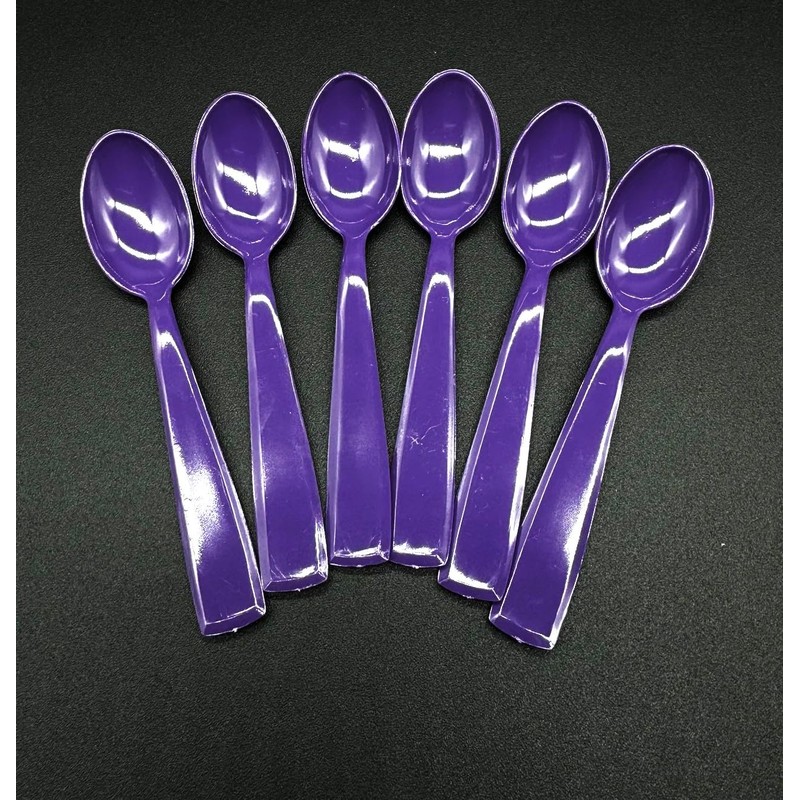 Spoons 10 cm Pack of 6 Purple Children's Spoons Espresso