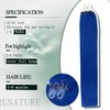 RUNATURE Microring Extensions Echthaar Blau 40cm Remy Glatt Bunt Haarverlangerung