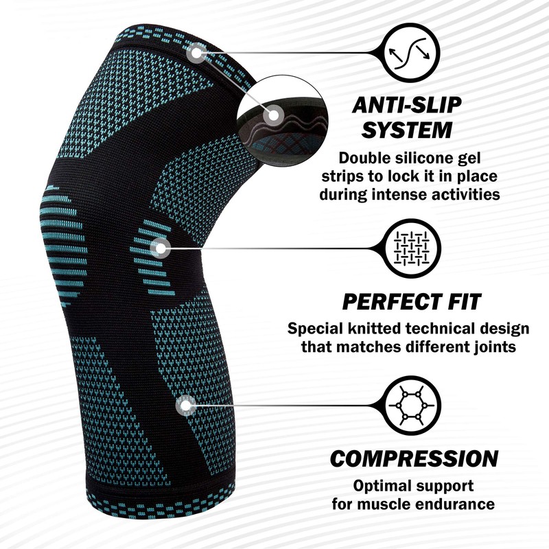 POWERLIX Knee Supporter, For Knee Dedicated Sports, Blue, S