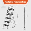 4 Step Ladder, DIAMONDFORGE Folding Step Stool with Tool Platform,