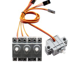 SEENGREAT Geek Servo Programmable Servo Compatible with Standard Building Blocks and Micro for Bit/Ardui/Raspberry Pi Mini Cross Output Shaft 270 Degree Rotation 4pcs servo