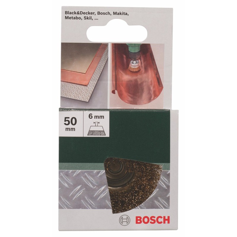 Bosch 2609256516 6 x 50 mm Wire Cup Brush Crimped
