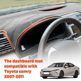JYMAOYI Dash Cover Custom Fit for Toyota Camry 2007 2008 2009 2010 2011, Dashboard Cover Mat Premium Carpet (Dark Gray)