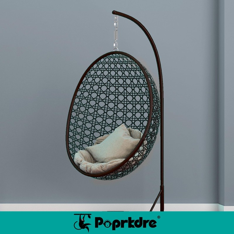 Poprkdre Swing Spring Steel Spring, Hanging Chair with 2 Carabiner