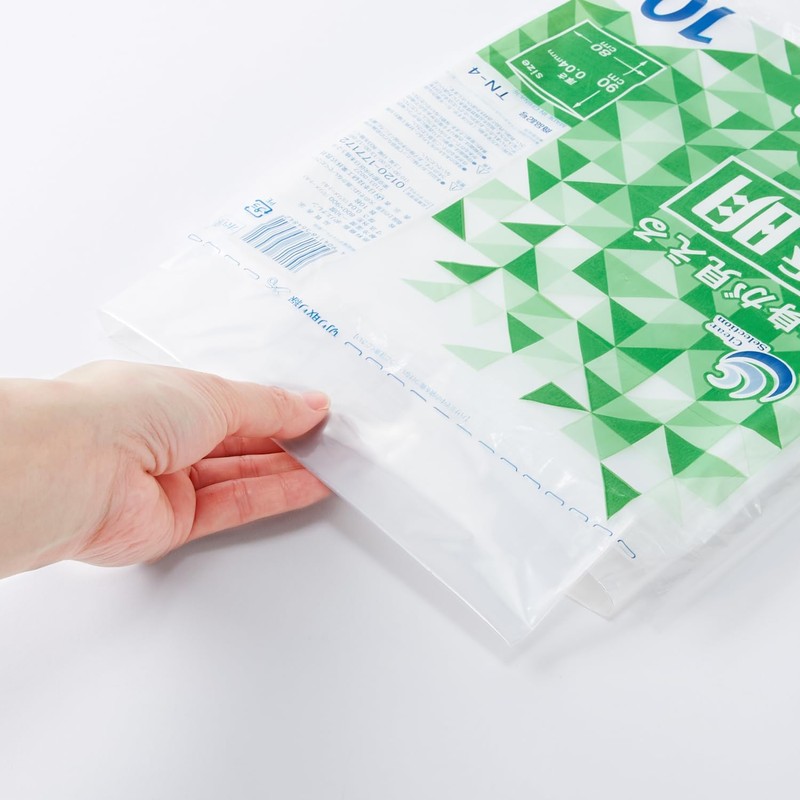 10 pack of 70 liter transparent garbage bags (easy to