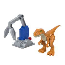 Fisher-Price Imaginext Jurassic World Dominion Atrociraptor 'Tiger' Dinosaur Toy with Removable Trap for Preschool Kids Ages 3 and Up