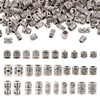 Fashewelry 150pcs Hair Tube Beads Antique Silver Alloy Large Hole