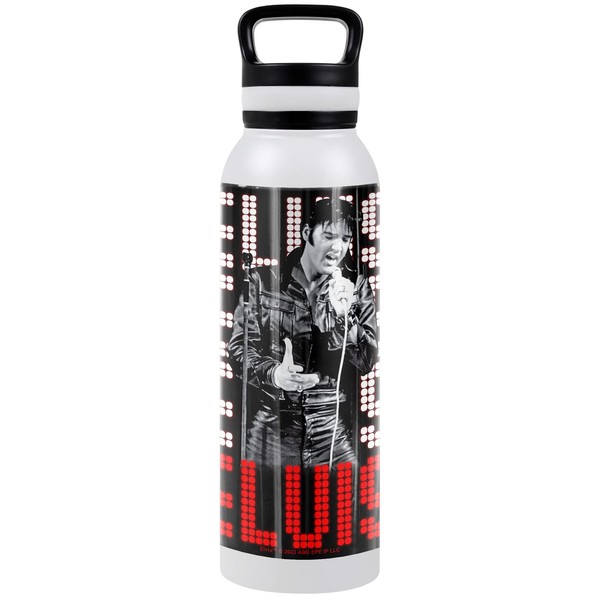 Elvis OFFICIAL 1968 24 oz Insulated Canteen Water Bottle, Leak
