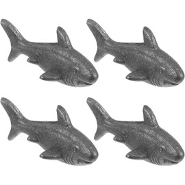 HOMSFOU Suplemento de Hierro Fundido Natural Fácil de Limpiar en Forma de Pescado 4 Piezas para Cocina Adecuado para Atletas y Mujeres Embarazadas