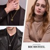 Richsteel Stainless Steel Hexagram Necklace Star of David Pendant with