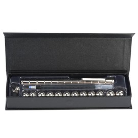 Novel Magnetic Pen  Metal Magnet Water Based Pen  with 12 Steel Balls Best Gift(Sliver)
