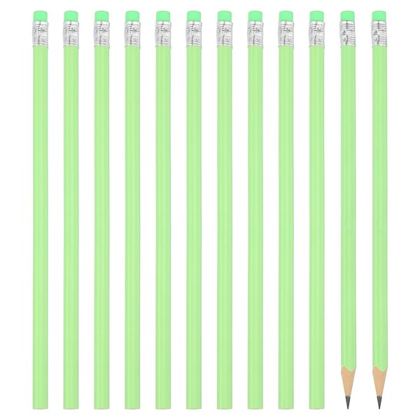 PATIKIL Round Pencils, 12 Pack Triangle HB Graphite Pencil Woodcase