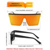 FEISEDY Oversized Sunglasses Mens Womens Flat Top Square Trendy Visor