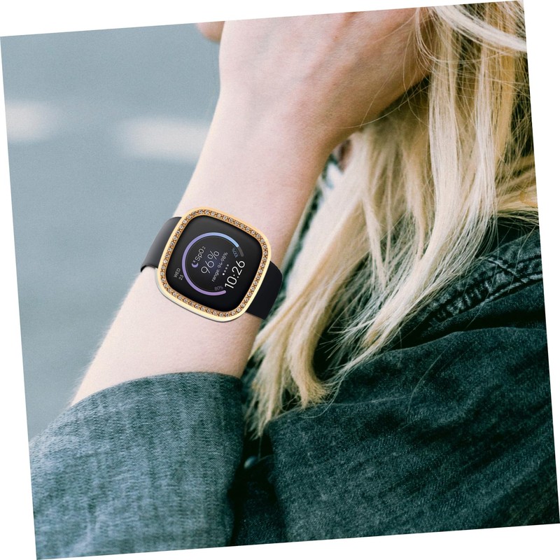 jojofuny 2pcs Screen Protective Cover for Sense Transparent Plated Watch