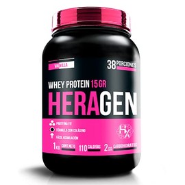 Protena De Suero de Leche Con Colgeno HERAGEN WHEY PROTEIN, Ideal para Mujeres, Baja en Carbohidratos, 1kg 38 servicios.                              