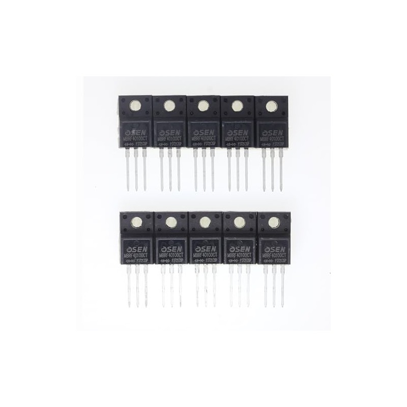 (Pack of 10) MBRF40100CT (MBRF40100 MBR40100) 40A 100V TO220F Plastic-Encapsulate