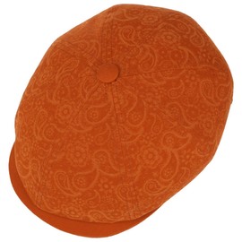 Alfonso D'Este Shelby Orange Flat Cap Peaked Cap Men's – Made in Italy with Peak Spring Summer – M (56-57 cm) Orange, orange, M