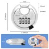DAYGOS 4 Digit Combination Disc Padlock with Hardened Steel Keyless
