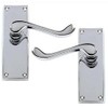 Victorian Scroll Door Handles Lever Latch - Polished Chrome 2006ZH
