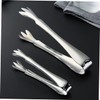 KICHOUSE 4-Piece Set Stainless Steel Ice Cube Tongs Heavy Duty