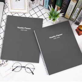 2026-2028 Monthly Planner/Calendar - January 2026 - December 2028, 3 Year Months Planner 2026-2028, 9'' x 11'', 36 Monthly Tabs, 2-Side Pocket, Gray