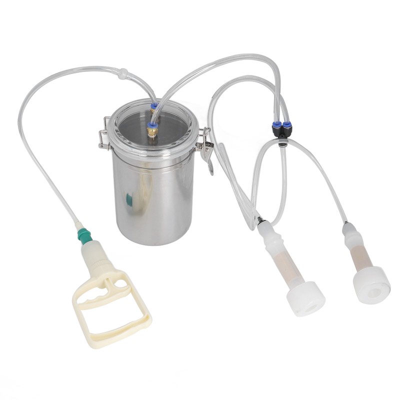 Manual Milking Machine 2000ml Effort Saving Control Stainless Steel Bottle