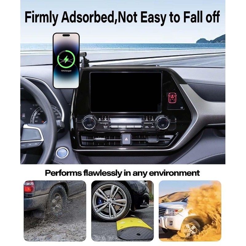 AbeeyGeomarn Car Phone Holder for Toyota Highlander 2020-2025 Accessories Apply