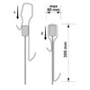 Nuie ACC004 ǀ Modern Bathroom Wetroom Enclosure Hook - Framed,