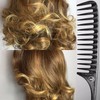 Carbon Wide Tooth Rake Comb with Tail Child-Friendly Detangler, Natural