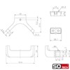 SOTECH Bill Double Hooks Matt Black 72.5 x 29 x