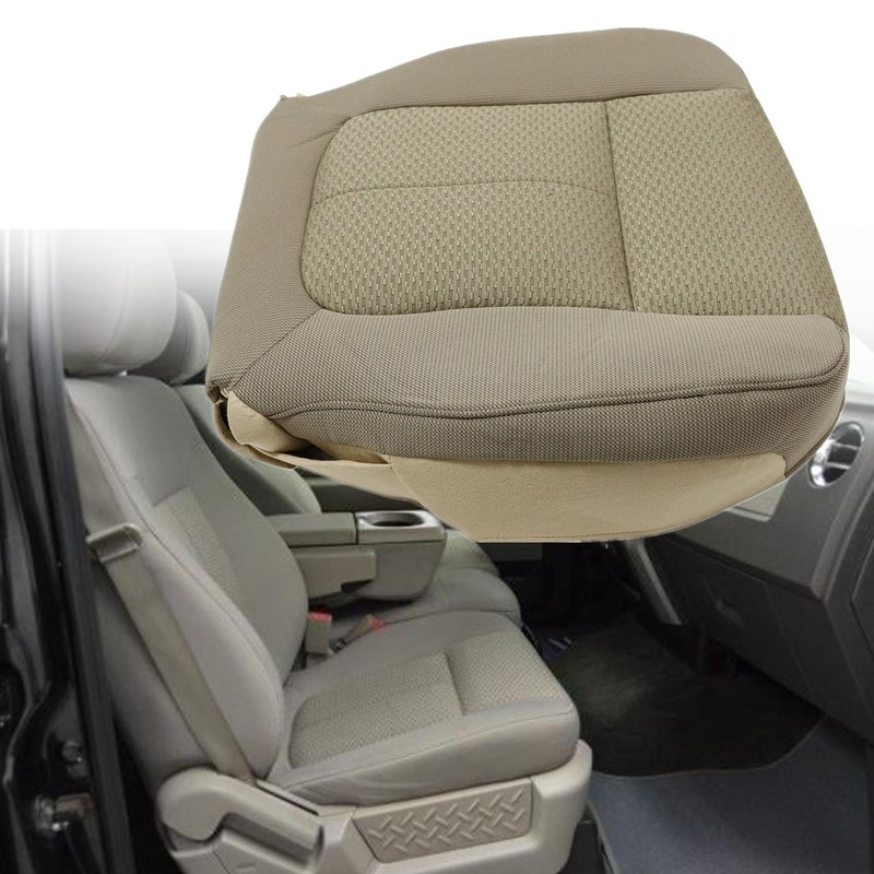 Priprilod Cloth Tan Front Driver Side Bottom Replacement Seat Cover