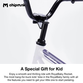 Chipmunk Kids Bike Toddlers 12 14 16 18 Inch Wheel Bicycle Beginners Boys Girls Ages 3-11 Years, Multiple Color Options