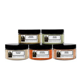 Japanese Spice Gift Set - Contains: 5 different spice jars (1 each of Soy Sauce, Japanese Seasoning Powder, Kimchee Powder, Shichimi Togarashi)