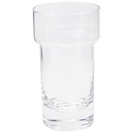 Emco Mundspülglas für Glashalter, eleganter Zahnbürstenhalter aus klarem Kristallglas, hochwertiges Ersatzglas geeignet für viele Serien