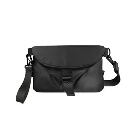 WisePoint Mens Crossbody Bag, Nylon Satchel Bag Shoulder Bag with Strap and Handle, Small Messenger Bag Mens Chest Bag for Shopping, Walking, Travel (black)