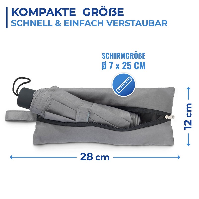 Maximex 2-in-1 Pocket Umbrella with Bag, Space-Saving Pocket Umbrella with