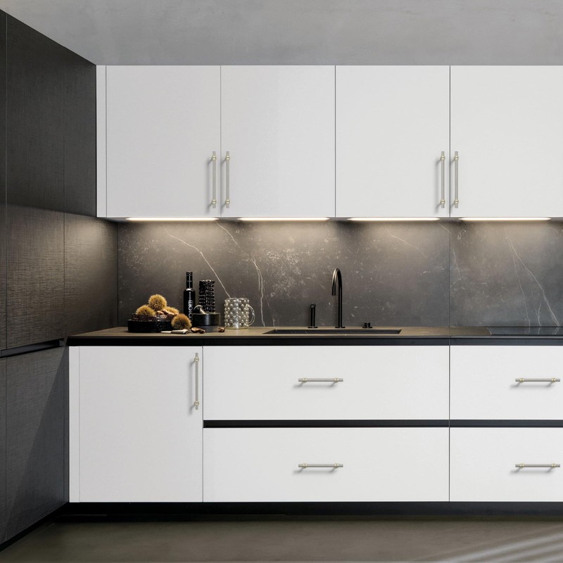 Coinkoly 10 Pack 3''(76mm) Gold and Brushed Nickel Cabinet Knobs