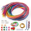 295 PCS Scoobies Strings Kit, Scoubidou Strings, Plastic Lacing Cord