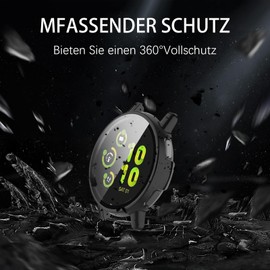 TUTUO [Pack of 2] Screen Protector Case Compatible with Garmin Vivoactive 5 Protective Case, All-Round Case with Screen Protector, Flexible TPU Full Protection Cover, Anti-Scratch Case - Transparent +